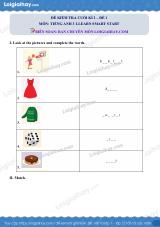 Đề thi học kì 2 Tiếng Anh 3 iLearn Smart Start - Đề số 1